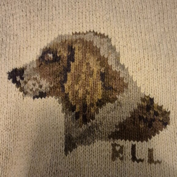 Hand Knit Ralph Lauren Dog Turtleneck Sweater (S) - Picture 4 of 9